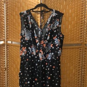 LOFT floral jumpsuit